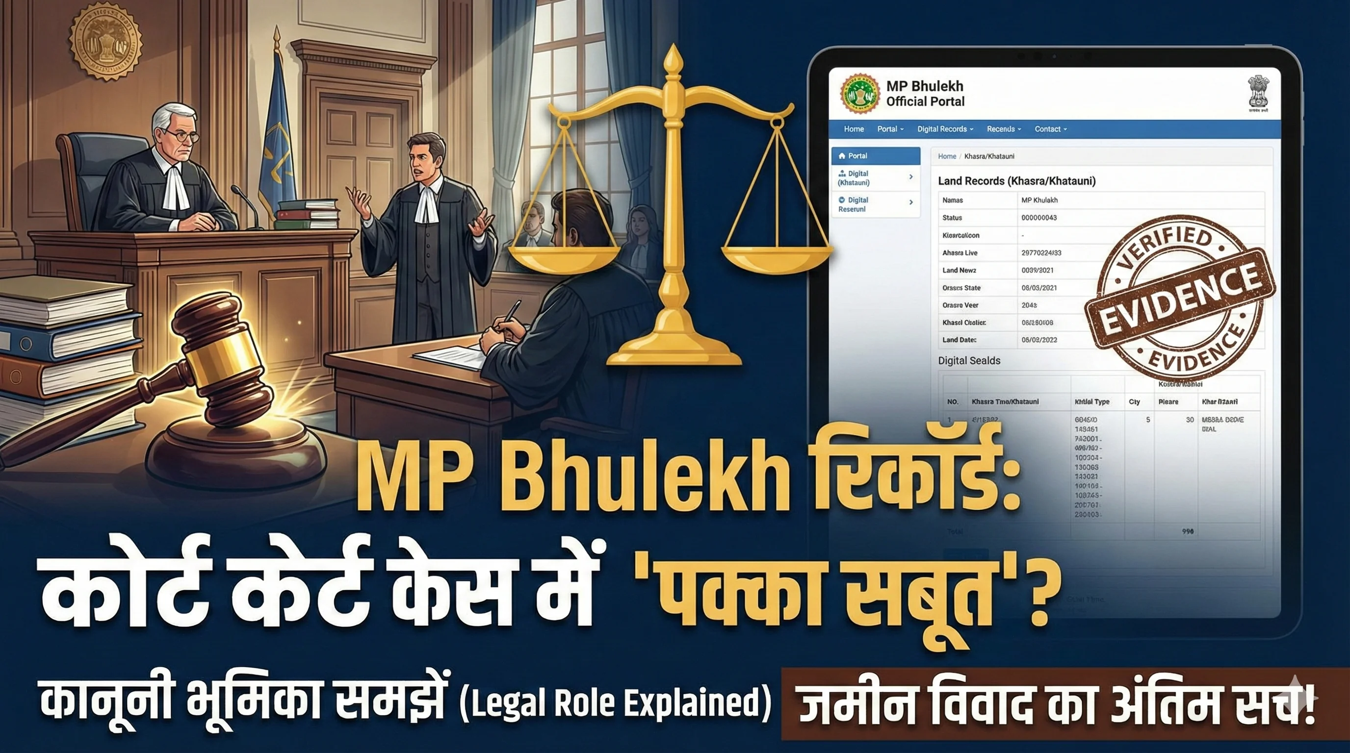 MP Bhulekh रिकॉर्ड कोर्ट केस में कैसे काम आता है?